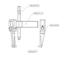 EXTRACTOR FORZA SERIE 9000T DE 3 PATAS